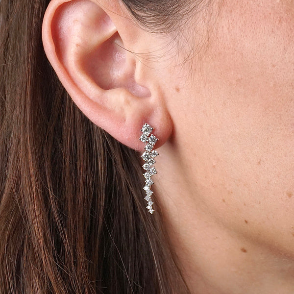 Multi-Stone Diamond Drop Earrings