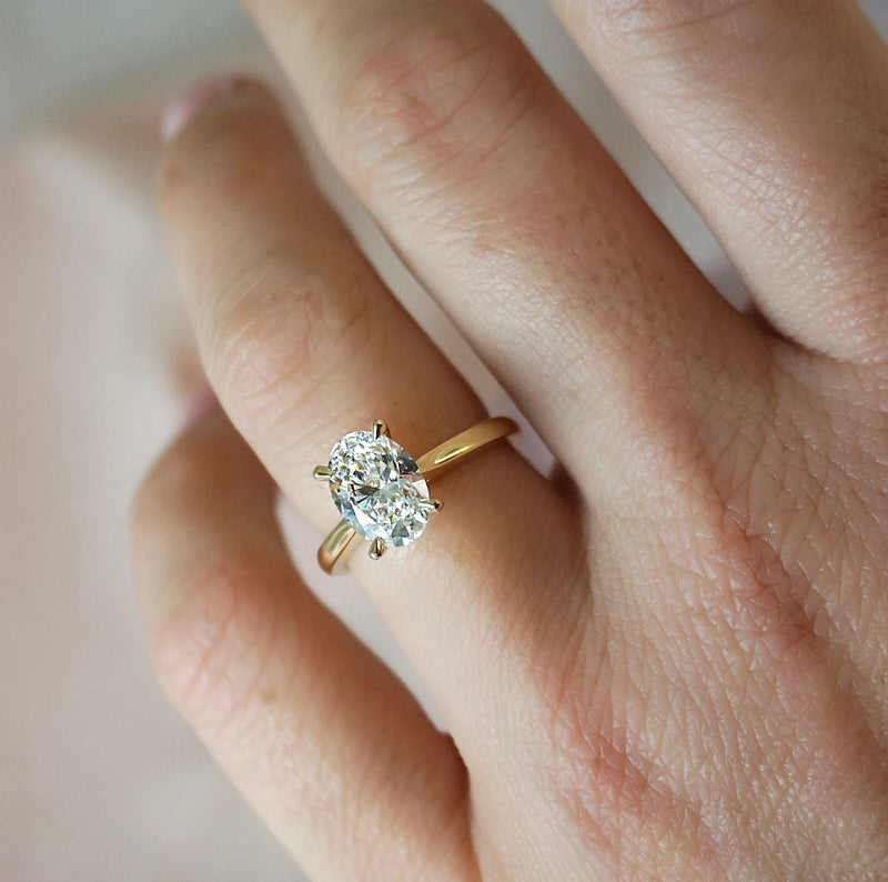 Victoria - Yellow Gold Oval Vintage-Inspired Filigree Halo Engagement Ring  - Dianna Rae Jewelry