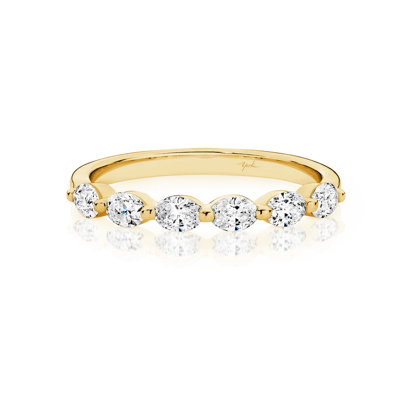 Oval Shaped Diamond Claw Set Wedding Ring