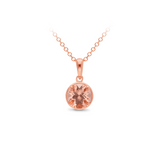 Rose Gold Morganite Solitaire Pendant