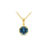 London Blue Topaz Solitaire Pendant