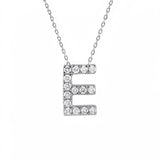 Diamond Initial Pendant & Chain - White Gold