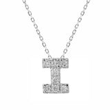 Diamond Initial Pendant & Chain - White Gold