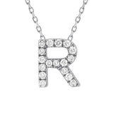 Diamond Initial Pendant & Chain - White Gold