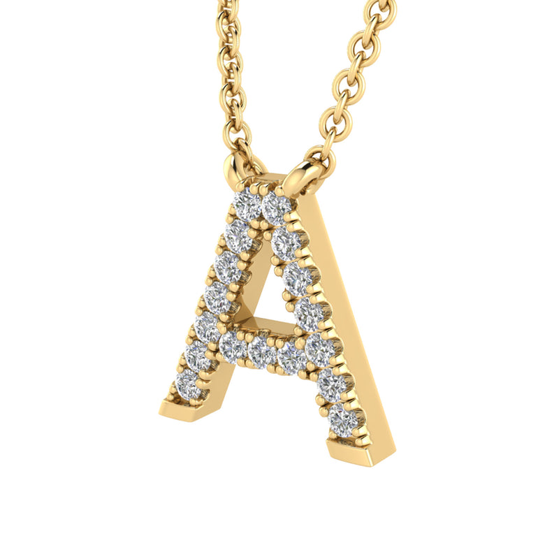 Diamond Initial Pendant & Chain