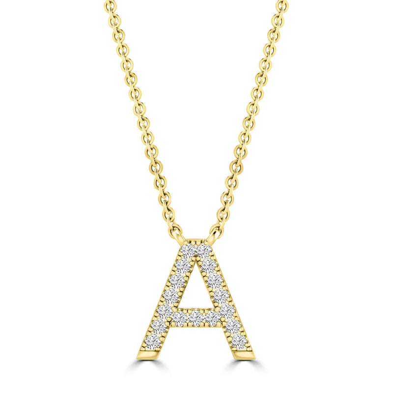 Diamond Initial Pendant & Chain