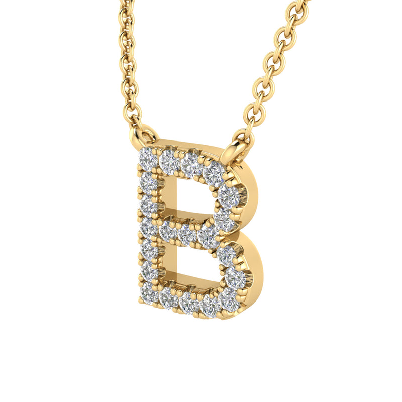 Diamond Initial Pendant & Chain