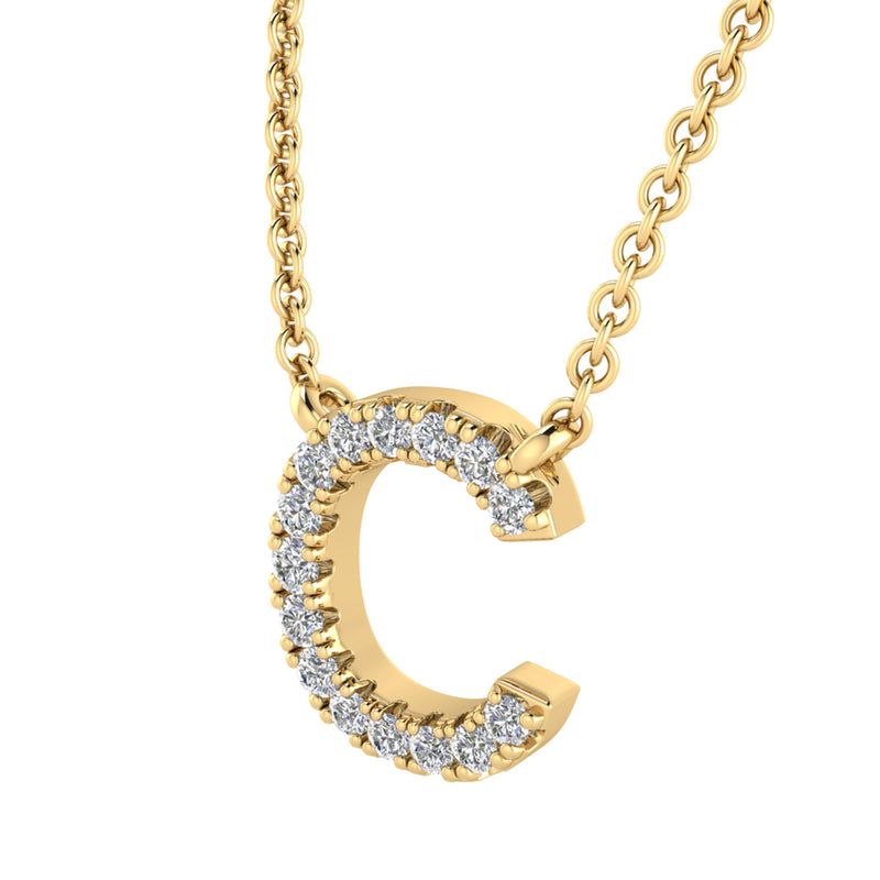 Diamond Initial Pendant & Chain