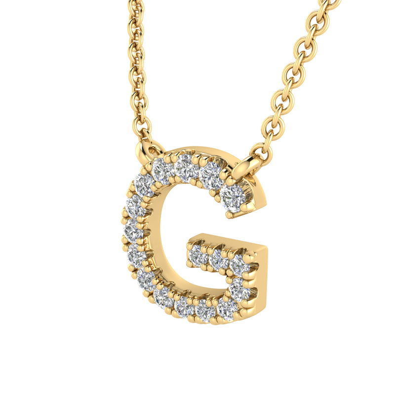 Diamond Initial Pendant & Chain