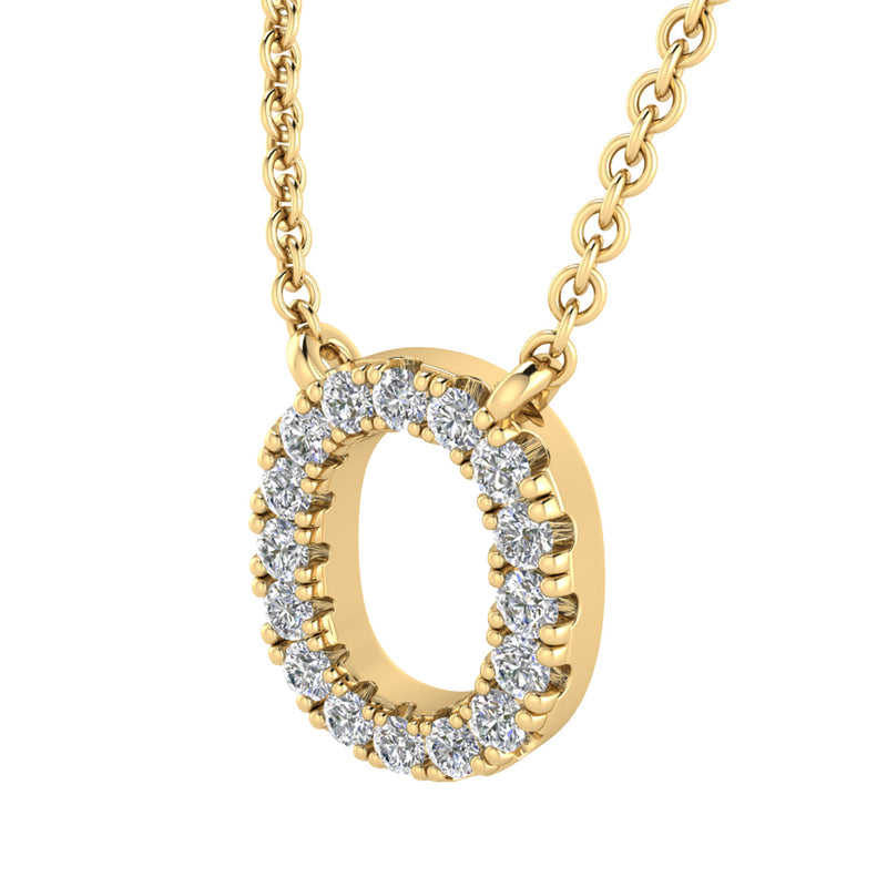 Diamond Initial Pendant & Chain