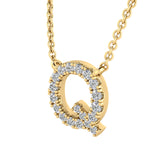 Diamond Initial Pendant & Chain