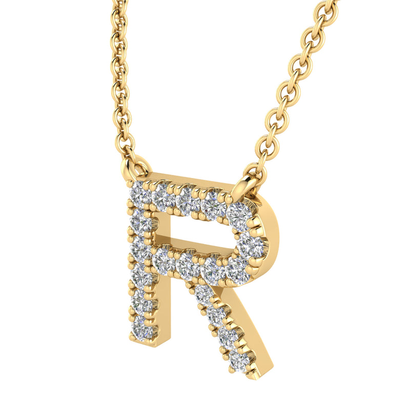 Diamond Initial Pendant & Chain