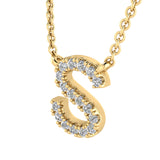 Diamond Initial Pendant & Chain