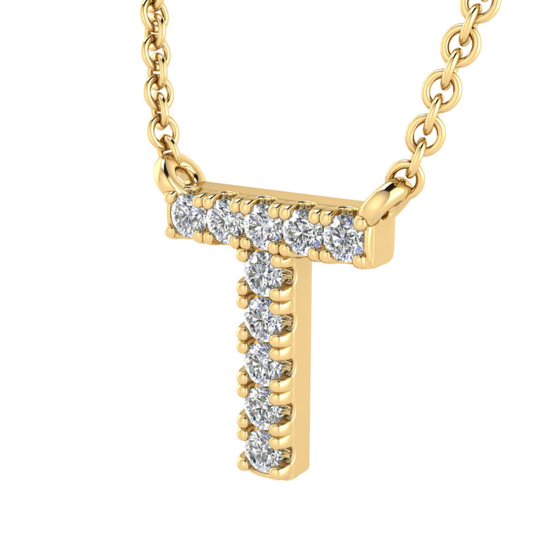 Diamond Initial Pendant & Chain