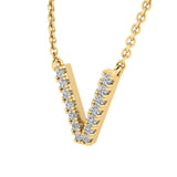 Diamond Initial Pendant & Chain