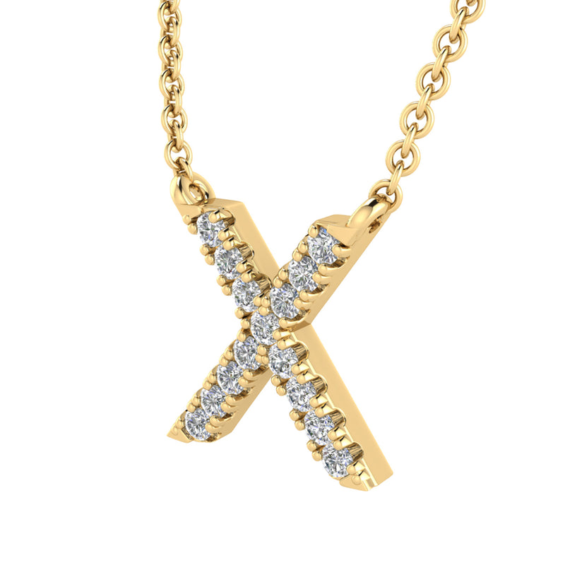 Diamond Initial Pendant & Chain