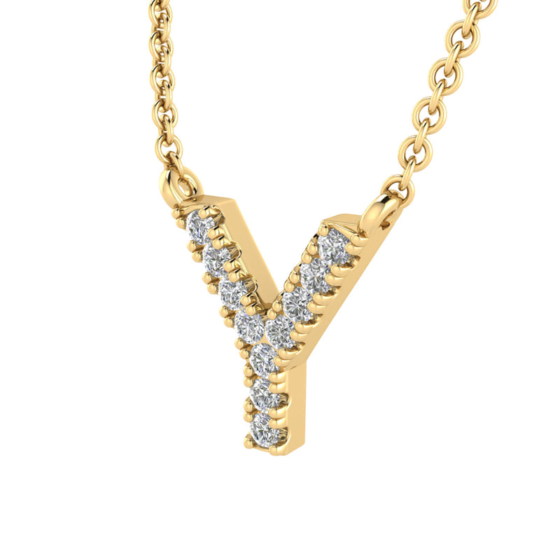 Diamond Initial Pendant & Chain