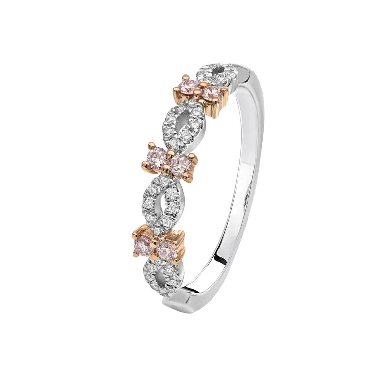 Blush Estrella Pink & White Diamond Ring