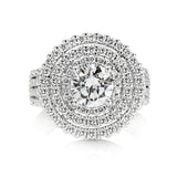 'Trinity' Triple Halo Statement Diamond Ring