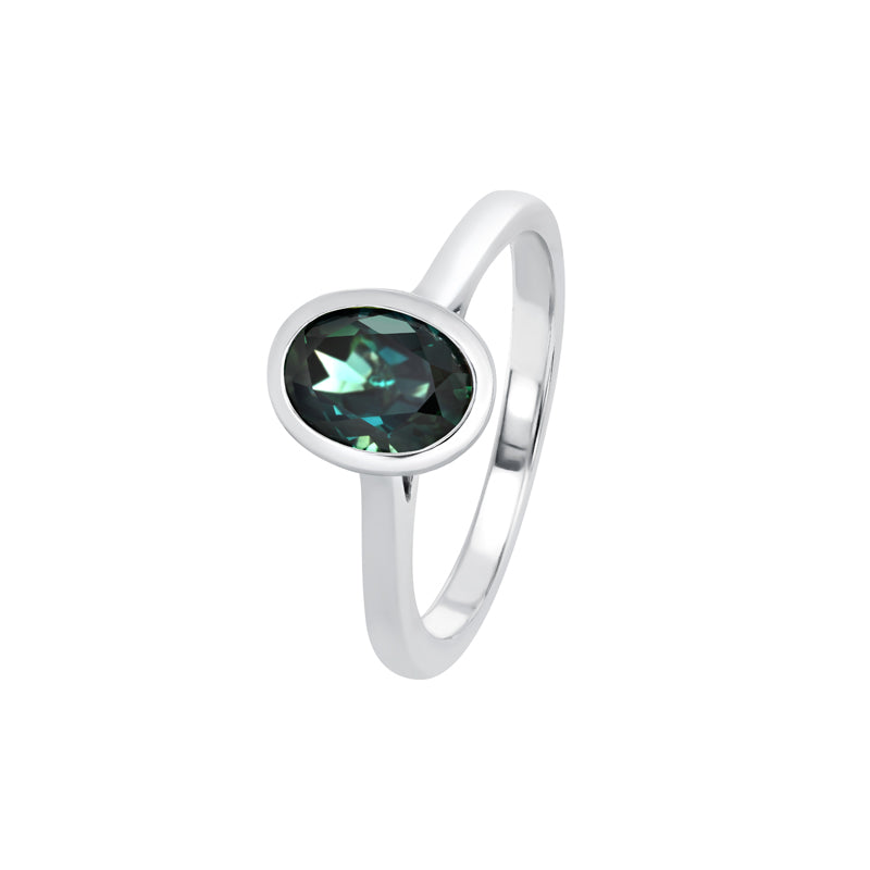 Adelia Australian Teal Sapphire Ring