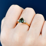 Elandra Australian Teal Sapphire & Diamond Ring