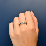 Savannah Australian Teal Sapphire Ring