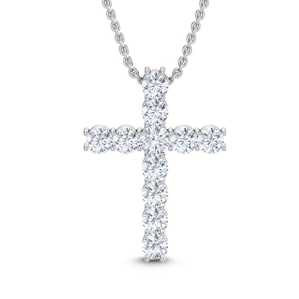 Lab Diamond Cross Pendant