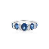 Diamond and Sapphire Anniversary Ring