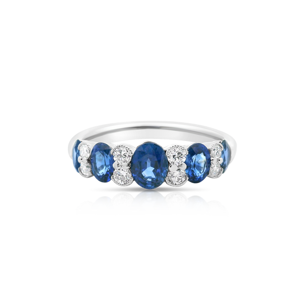 Diamond and Sapphire Anniversary Ring