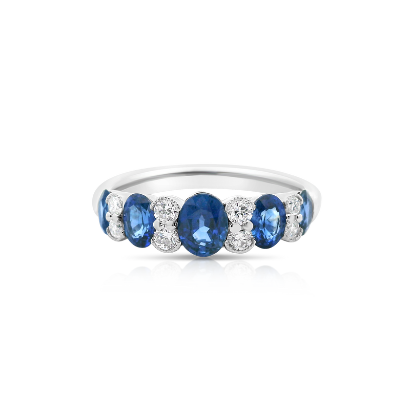 Diamond and Sapphire Anniversary Ring