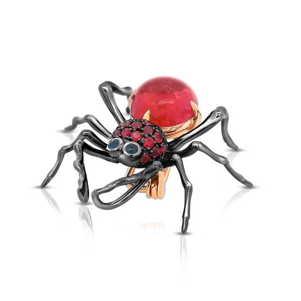 Rose Gold Spider Convertable Brooch and Necklace