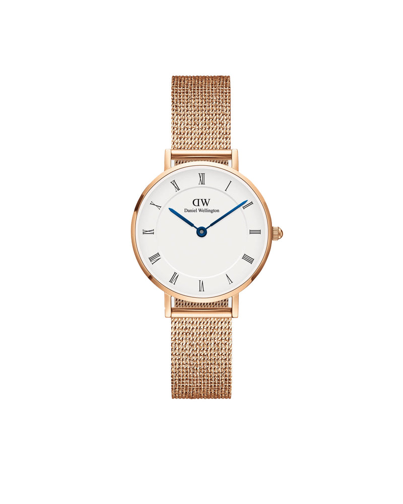 Daniel Wellington Petite Roman Numerals 28 Melrose RG White Watch