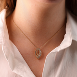 18ct Yellow Gold Marquise-Shaped Drop Style Pendant
