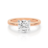 Ashley-Rose Gold-Round Brilliant Cut Four Claw Set Solitaire Diamond Engagement Ring