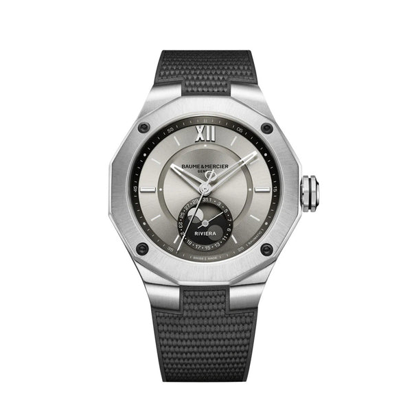 Baume & Mercier Riveria Automatic Watch, Moon Phase, Date - 43mm