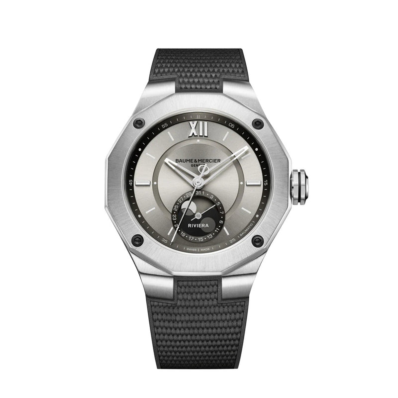 Baume & Mercier Riveria Automatic Watch, Moon Phase, Date - 43mm