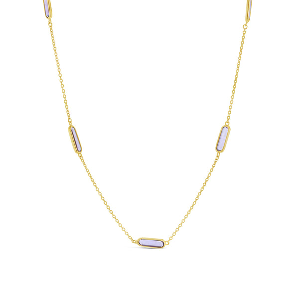 Amethyst & Gold Necklace