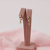Elegant 9ct yellow gold bezel set marquise lab grown diamond huggie drop earrings with contemporary finish, available at York Jewellers Penrith and Warriewood (Sydney). 