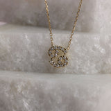 Personalised 9ct yellow gold Cancer diamond pendant available from Sydney fine jeweller York Jewellers.