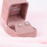Custom made 18ct white gold diamond stud earrings available in Sydney featuring two certified natural diamonds available at York Jewellers Penrith and Warriewood (Sydney).