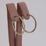 Modern 9ct yellow gold 25mm inside outside diamond hoop earrings designed for everyday luxury, available at York Jewellers Penrith and Warriewood (Sydney).