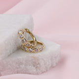 Modern 9ct yellow gold full hoop earrings featuring 1ct lab grown diamonds for everyday luxury available at York Jewellers Penrith and Warriewood (Sydney). 