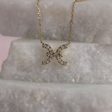 Personalised 9ct yellow gold Gemini diamond pendant available from Sydney fine jeweller York Jewellers.