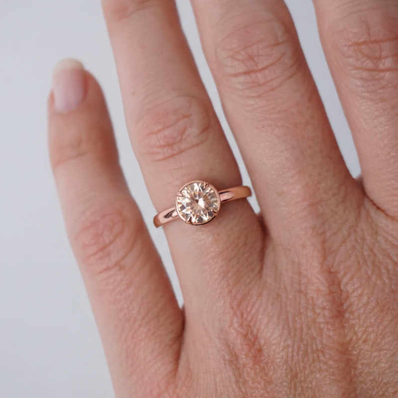 Rose Gold Morganite Dress Ring