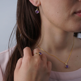 Yellow Gold Amethyst Dress Ring