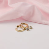 9ct yellow gold lab grown oval diamond huggie drop earrings available at Penrith Sydney jewellers, York Jewellers.