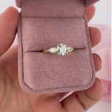 Round brilliant cut diamond engagement ring in box yellow gold Sydney Australia Thea ring.
