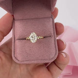 Elegant Amelia oval diamond engagement ring yellow gold Sydney Australia.