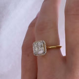 Asscher Cut Diamond Halo Engagement Ring