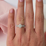 Diamond Halo Cluster Ring